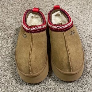 UGG Tan and Red Women's Slippers
